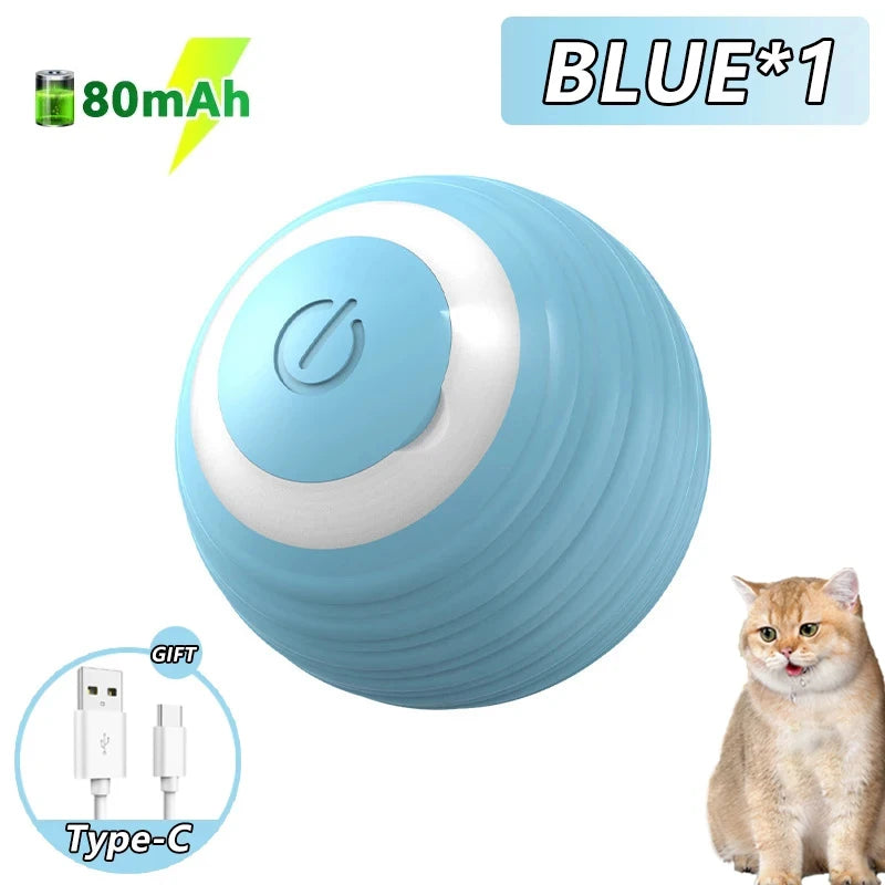 Smart Interactive Rolling Ball for Cats - Automatic Electronic Toy for Indoor Play and Engagement