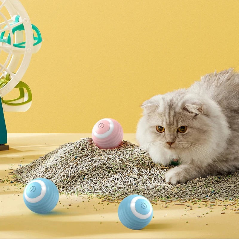 Smart Interactive Rolling Ball for Cats - Automatic Electronic Toy for Indoor Play and Engagement