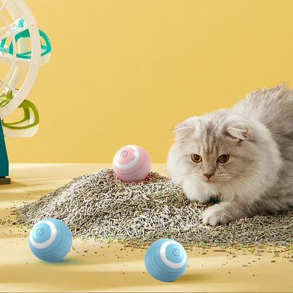 Smart Interactive Rolling Ball for Cats - Automatic Electronic Toy for Indoor Play and Engagement