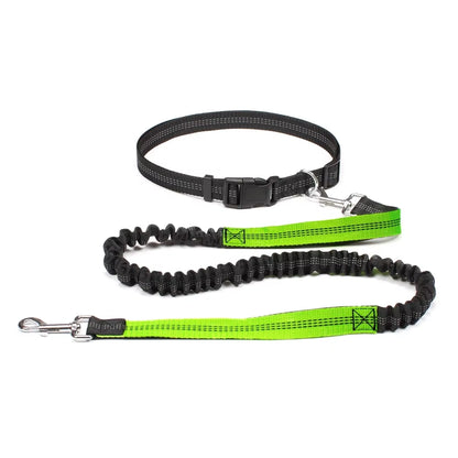Adjustable Hands-Free Dog Leash for Walking, Running, and Jogging with Waist Belt and Chest Strap - Dog Accessories