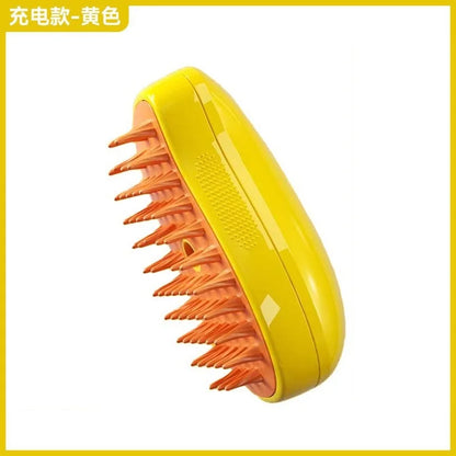 3-in-1 Electric Pet Grooming Tool: Steam Brush with Sprayer for Massage and Shedding Control for Cats and Dogs