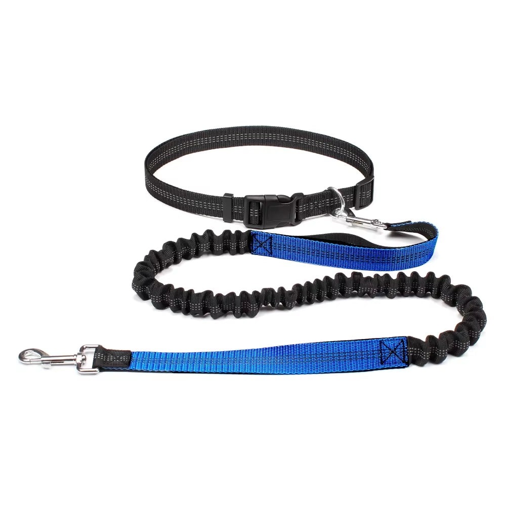 Adjustable Hands-Free Dog Leash for Walking, Running, and Jogging with Waist Belt and Chest Strap - Dog Accessories