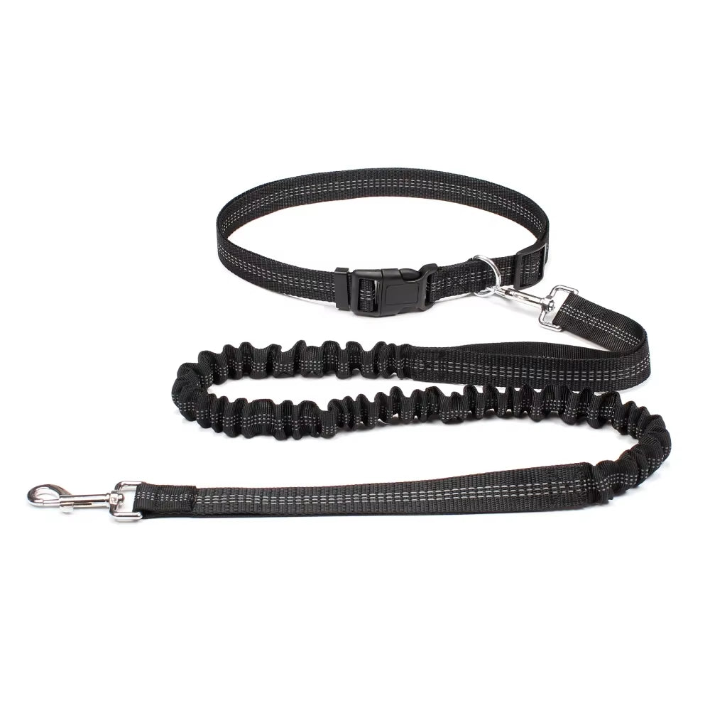 Adjustable Hands-Free Dog Leash for Walking, Running, and Jogging with Waist Belt and Chest Strap - Dog Accessories