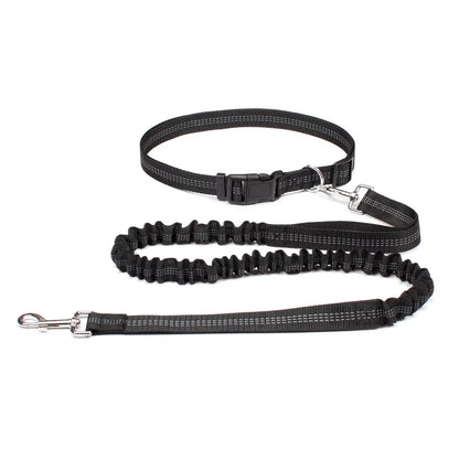 Adjustable Hands-Free Dog Leash for Walking, Running, and Jogging with Waist Belt and Chest Strap - Dog Accessories