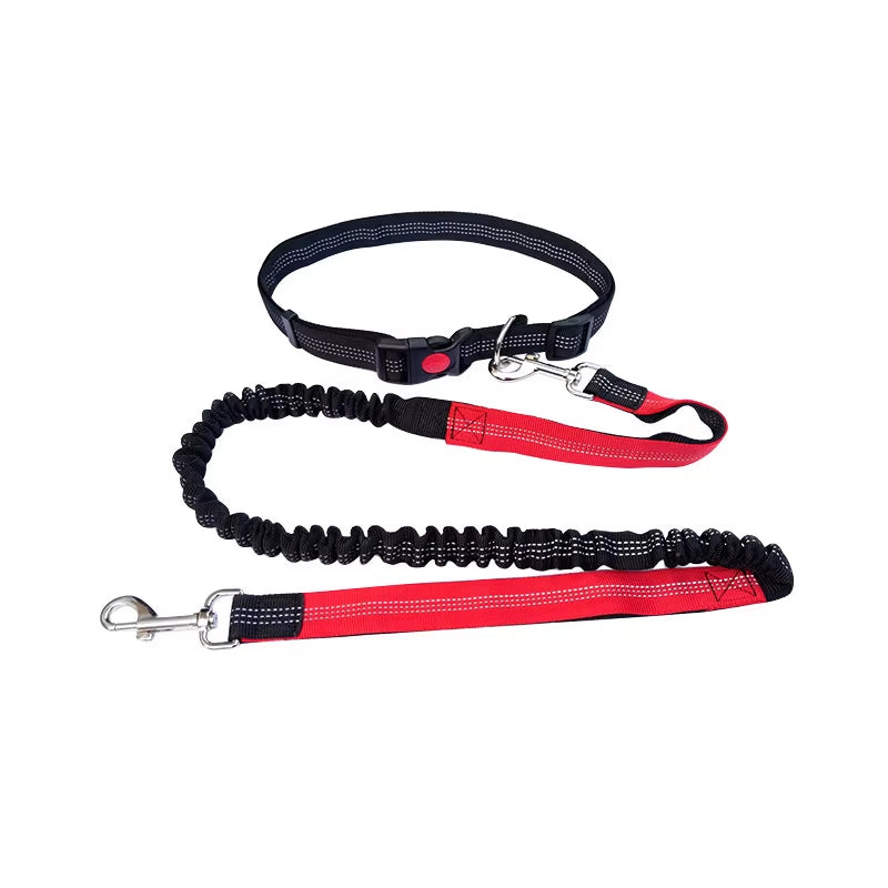 Adjustable Hands-Free Dog Leash for Walking, Running, and Jogging with Waist Belt and Chest Strap - Dog Accessories