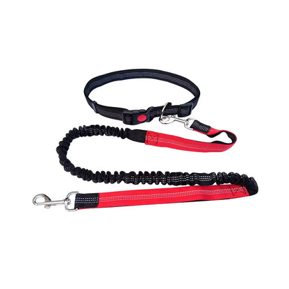 Adjustable Hands-Free Dog Leash for Walking, Running, and Jogging with Waist Belt and Chest Strap - Dog Accessories