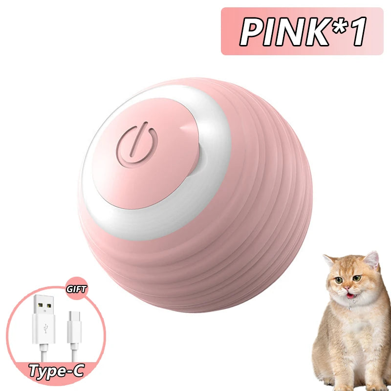Smart Interactive Rolling Ball for Cats - Automatic Electronic Toy for Indoor Play and Engagement