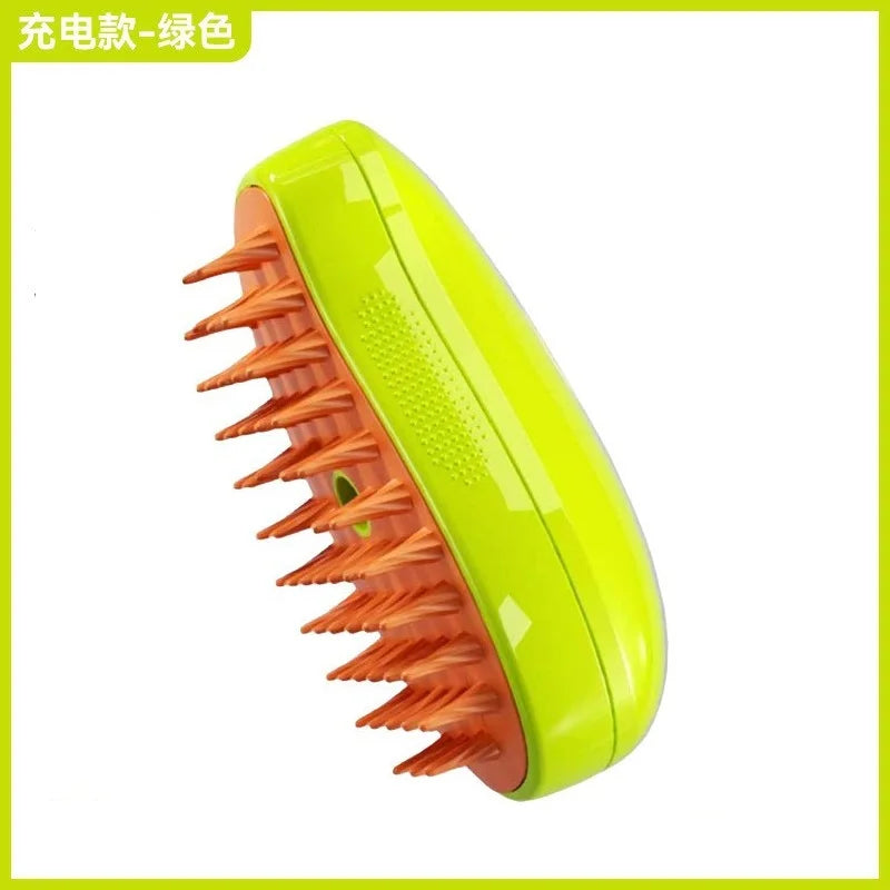 3-in-1 Electric Pet Grooming Tool: Steam Brush with Sprayer for Massage and Shedding Control for Cats and Dogs